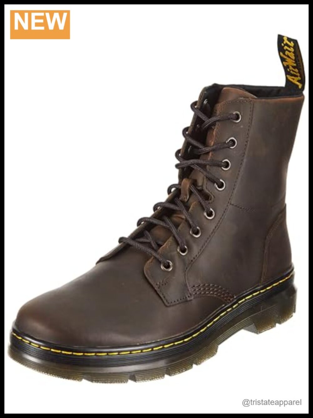 Dr. Martens Combs Leather 8 Eye Ankle Boot Unisex Work